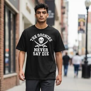 Awesome GOONIES Big Boys Black & White Graphic Tee - Size: L